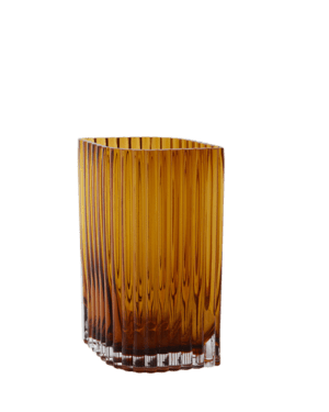 AYTM FOLIUM Vase 25 cm Amber al-home-vaser-skaale