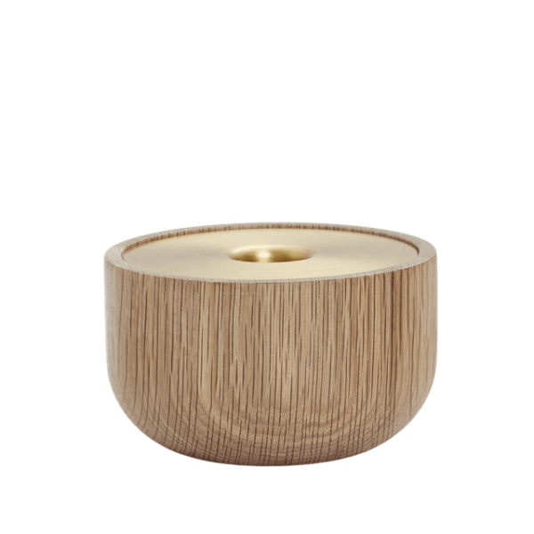 Andersen Furniture Nordic Fyrfadsholder Medium Egetræ al-home-lysestager