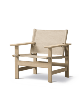 Fredericia Furniture The Canvas Chair Sæbebehandlet Eg/Naturlig Kanvas al-laenestole