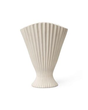 Ferm Living Fountain Vase Råhvid al-home-vaser-skaale