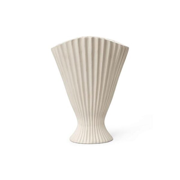 Ferm Living Fountain Vase Råhvid al-home-vaser-skaale