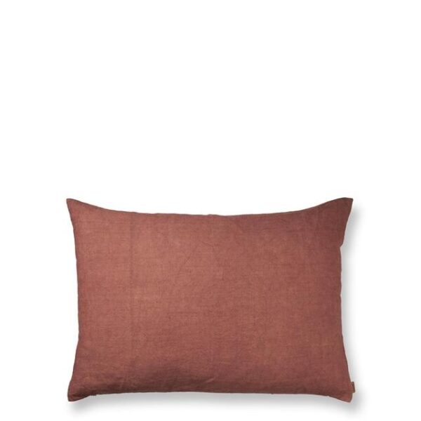 Ferm Living Heavy Linen Pude Stor Berry Red al-home-puder-taepper