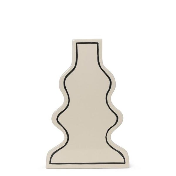 Ferm Living Paste Curvy Vase Off-white al-home-vaser-skaale