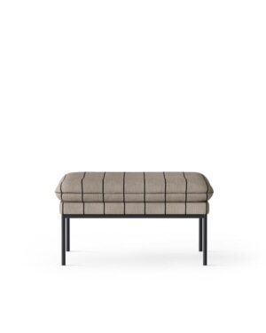 Ferm Living Turn Puf Sort Pasadena Sand/Sort al-puffer