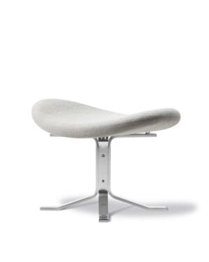 Fredericia Furniture Corona Ottoman Børstet Krom/Capture 4101 al-puffer