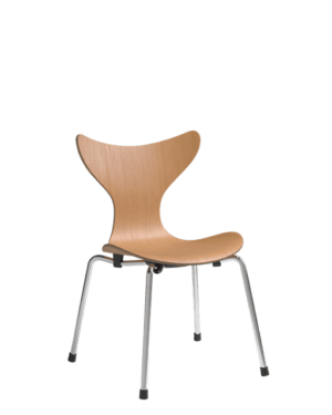 Fritz Hansen Lilje Børnestol Krom/Oregon Pine al-spisebordsstole