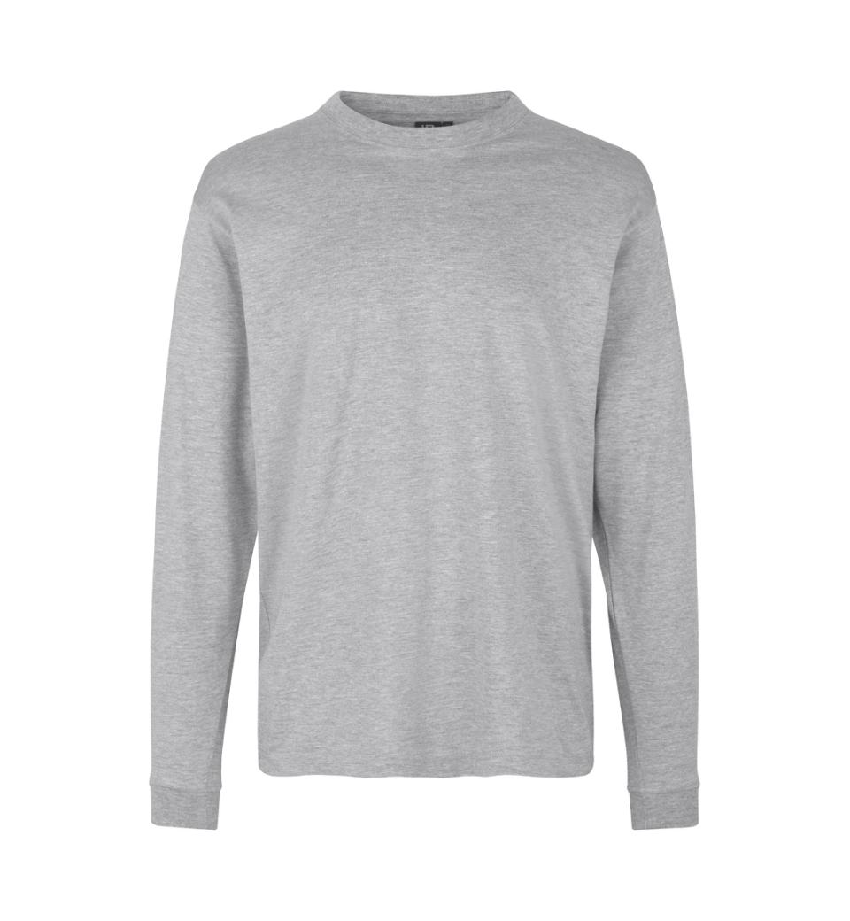 Id Pro Wear T-shirt Med Lange Ærmer 0311 Grå Melange