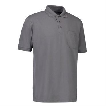 Id Pro Wear Polo Med Brystlomme 0320 Silver Grey-3xl