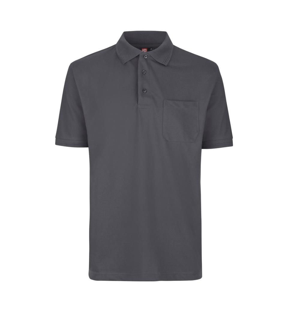 Id Pro Wear Polo Med Brystlomme 0320 Silver Grey