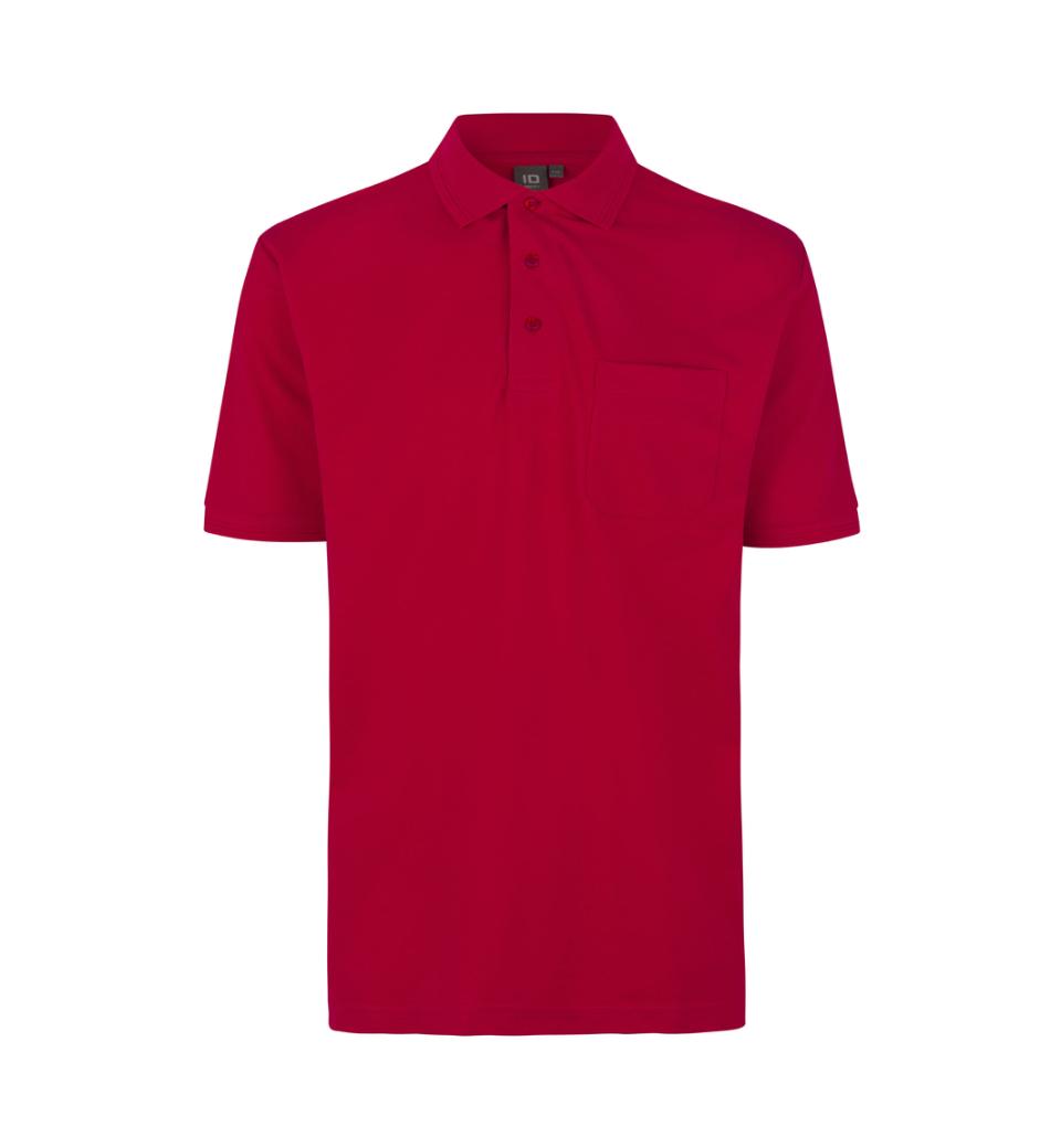 Id Pro Wear Polo Med Brystlomme 0320 Rød