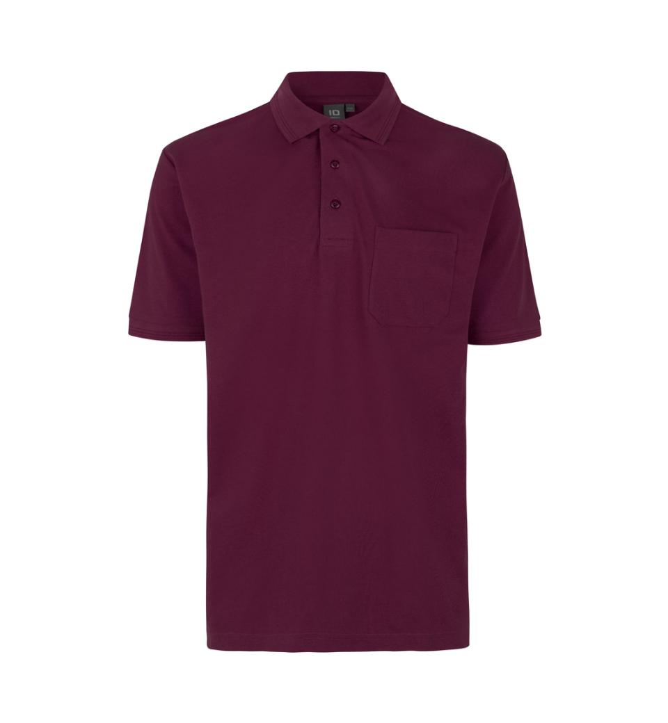 Id Pro Wear Polo Med Brystlomme 0320 Bordeaux