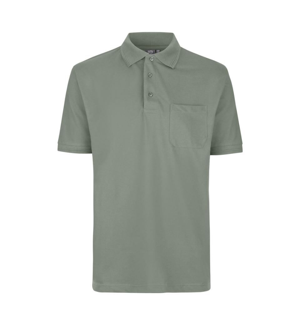 Id Pro Wear Polo Med Brystlomme 0320 Støvet Grøn