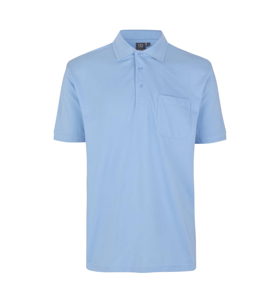 Id Pro Wear Polo Med Brystlomme 0320 Lys Blå