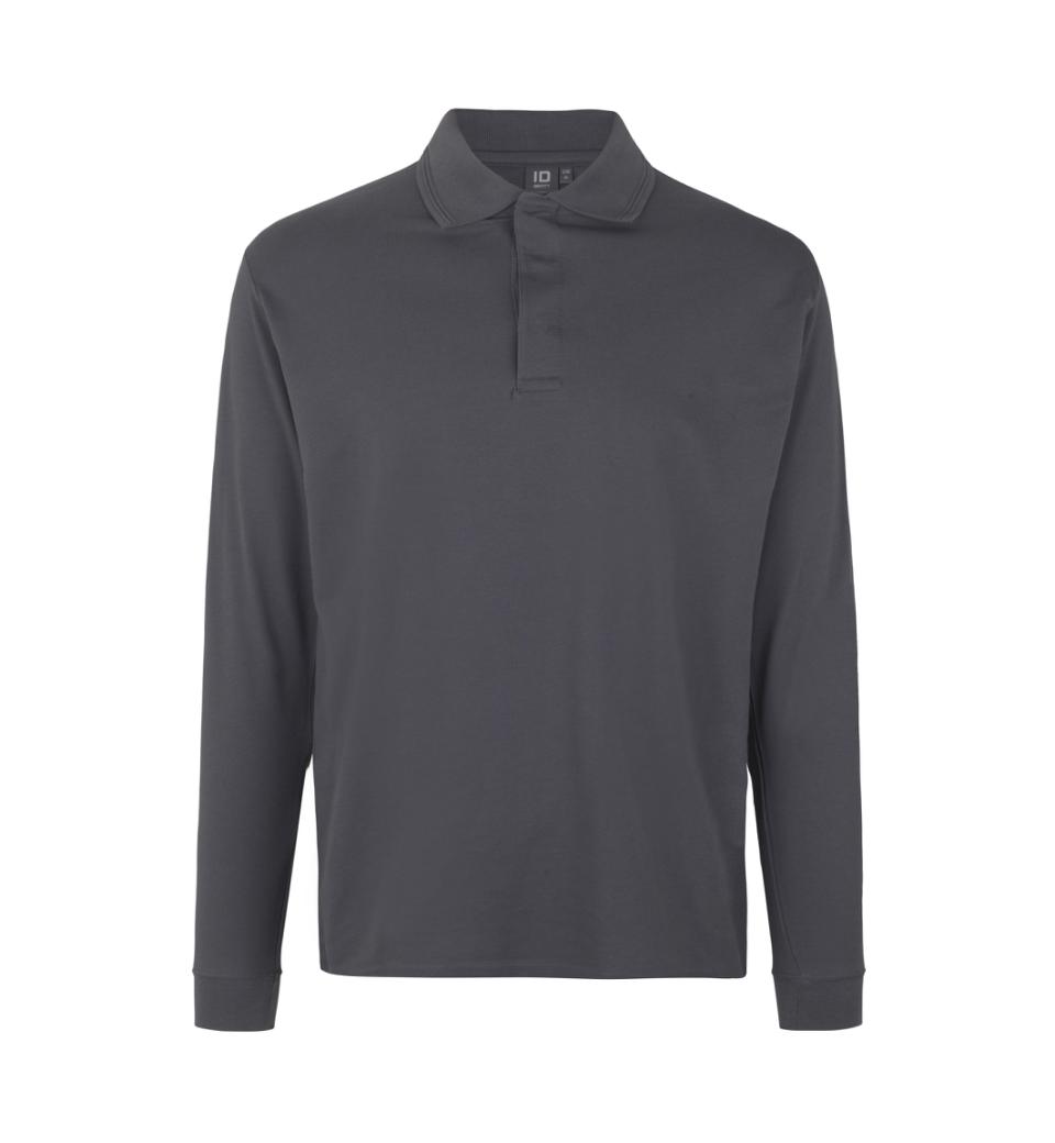 Id Pro Wear Polo Med Lange Ærmer 0336 Silver Grey