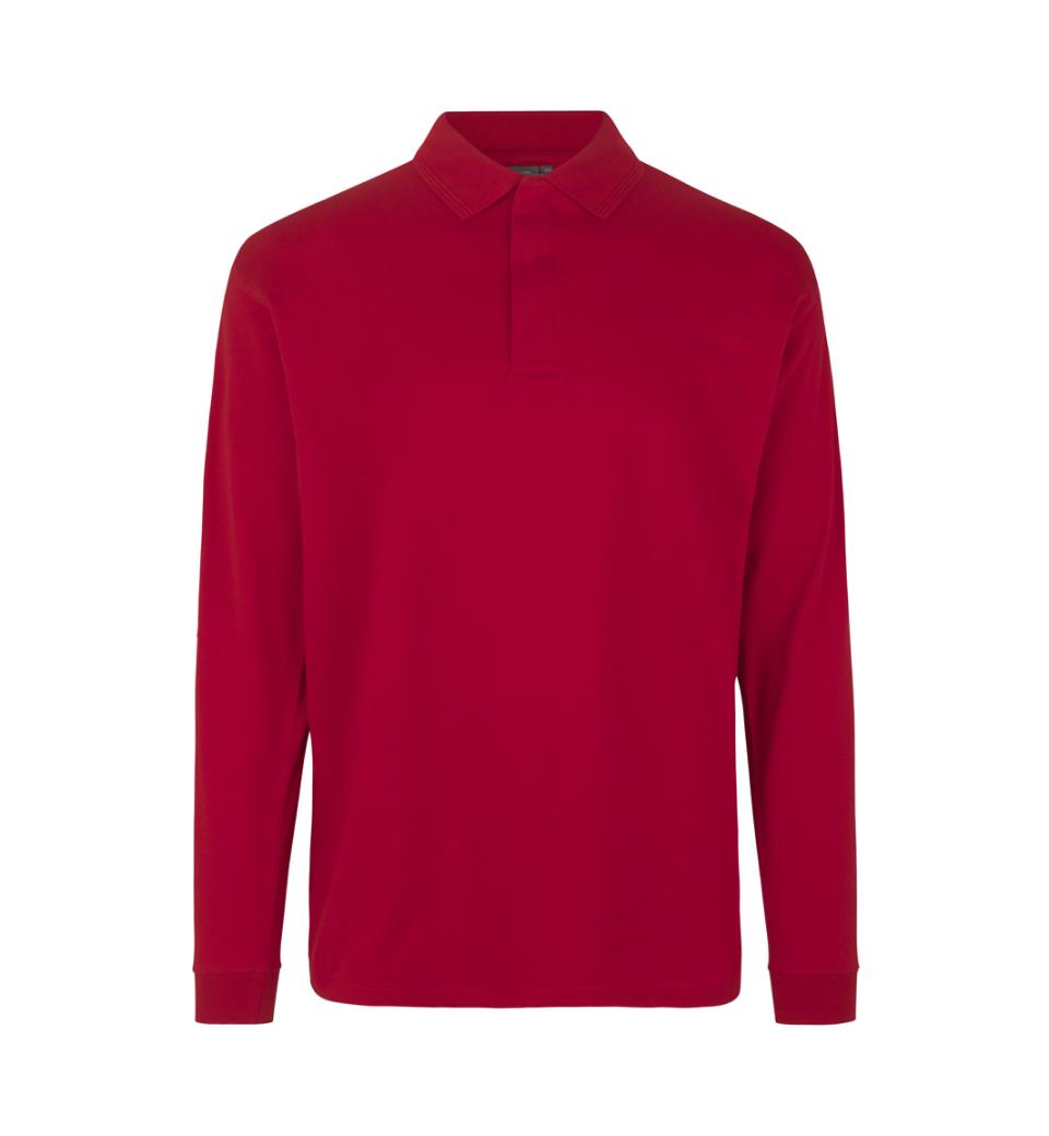 Id Pro Wear Polo Med Lange Ærmer 0336 Rød