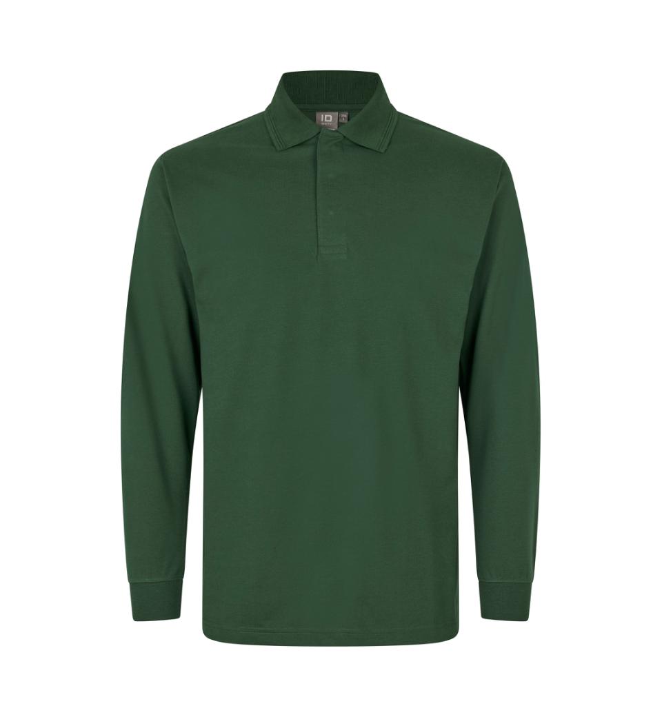Id Pro Wear Polo Med Lange Ærmer 0336 Flaskegrøn