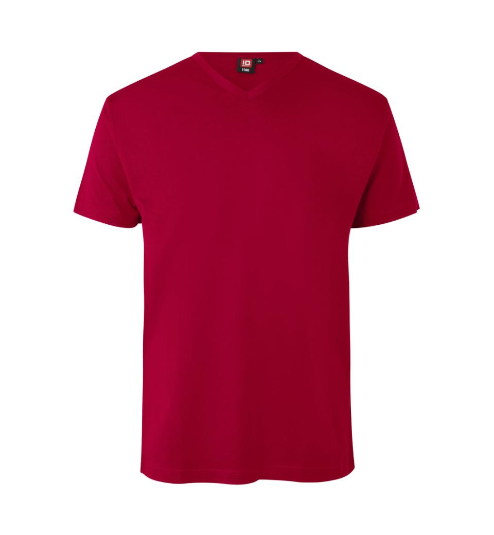 Id T-time T-shirt Slim Med V-hals 0514 Rød