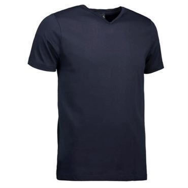 Id T-time T-shirt Slim Med V-hals 0514 Navy-2xl