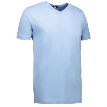 Id T-time T-shirt Slim Med V-hals 0514 Lys Blå-2xl