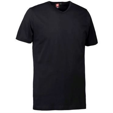 Id T-time T-shirt Slim Med V-hals 0514 Sort-xl