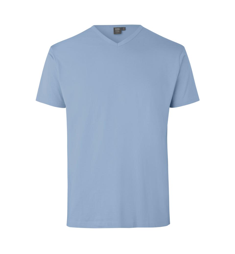 Id T-time T-shirt Slim Med V-hals 0514 Lys Blå