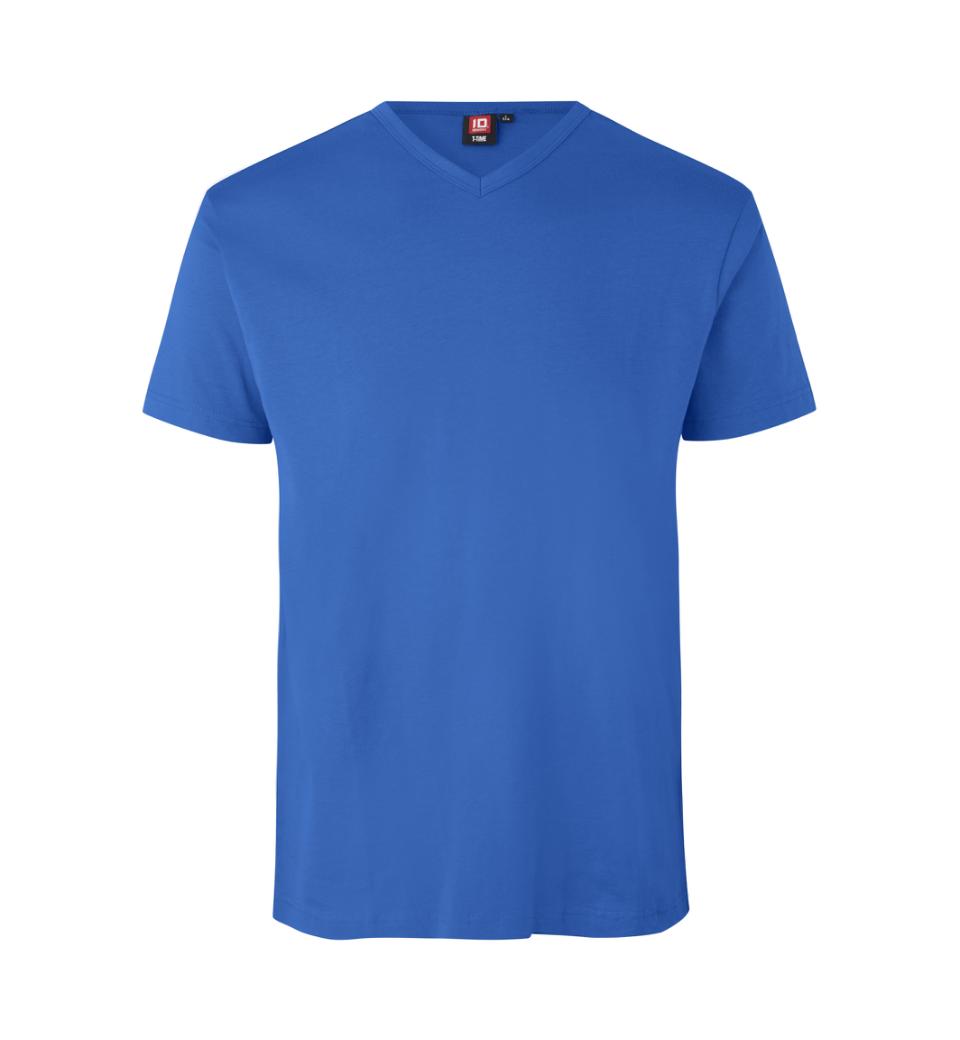 Id T-time T-shirt Slim Med V-hals 0514 Azur