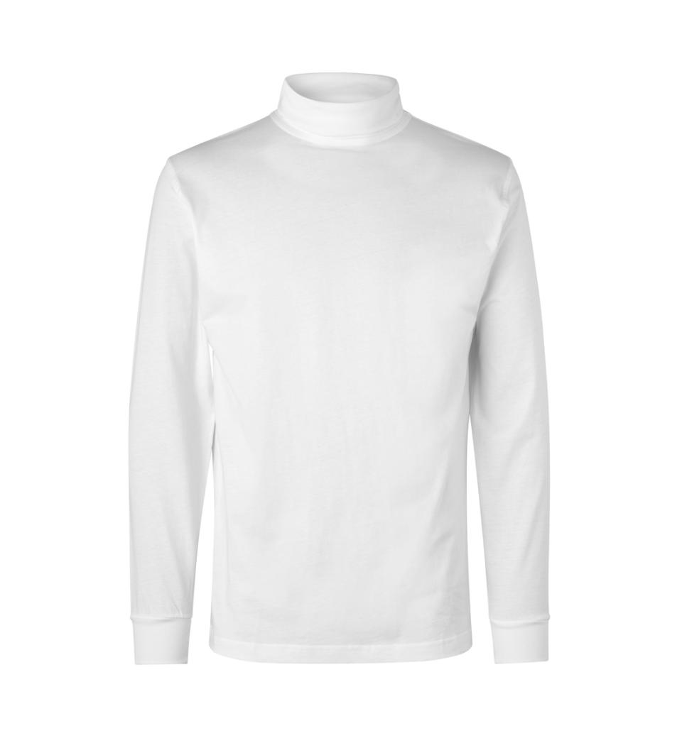 Id L/s T-shirt M/ Rullekrave Hvid