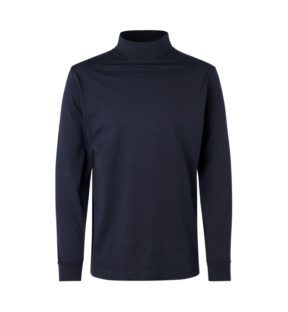 Id L/s T-shirt M/ Rullekrave Navy