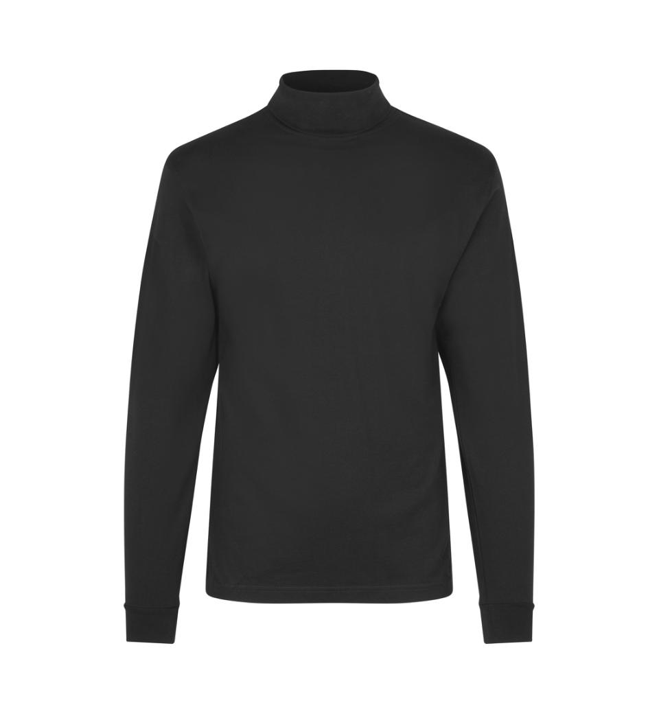 Id L/s T-shirt M/ Rullekrave Sort