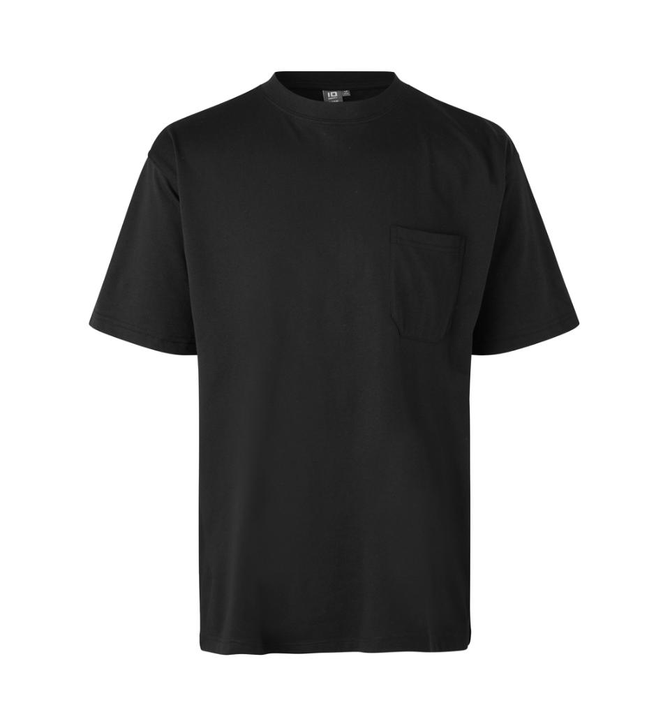 Id T-time T-shirt Med Brystlomme  0550 Sort