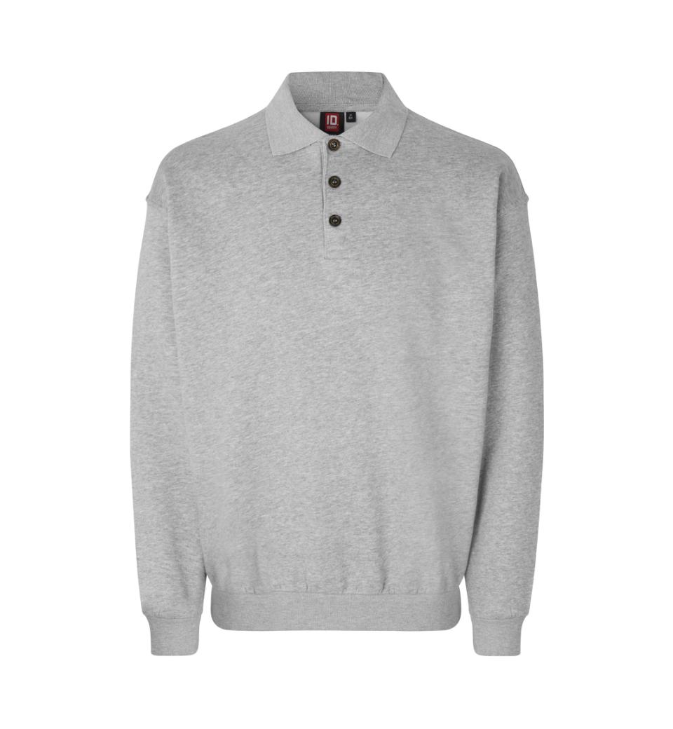 Id Polosweatshirt 0601 Grå Melange