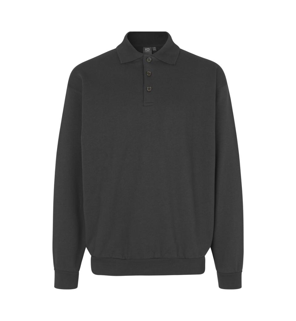 Id Polosweatshirt 0601 Koks Grå-small