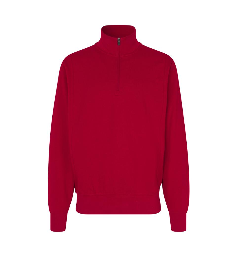 Id Sweatshirt Med Krave 0603 Rød