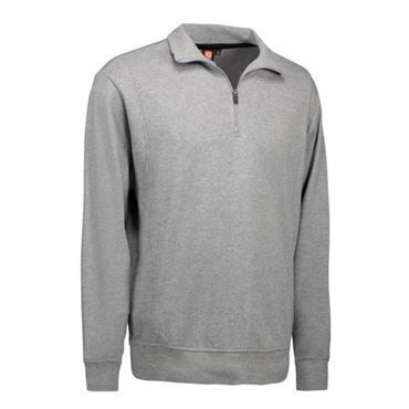 Id Sweatshirt Med Krave 0603 Grå Melange-large