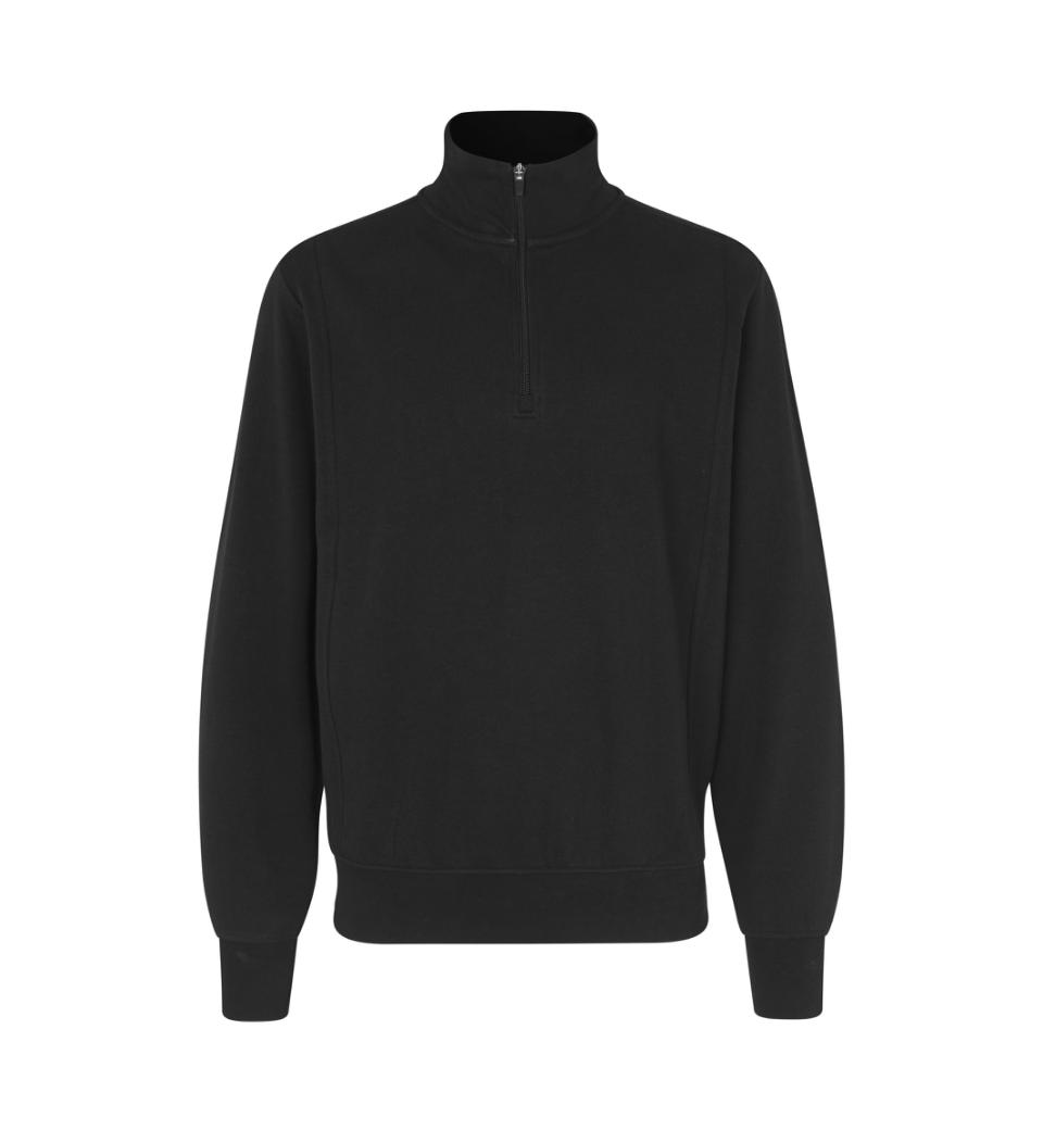 Id Sweatshirt Med Krave 0603 Sort