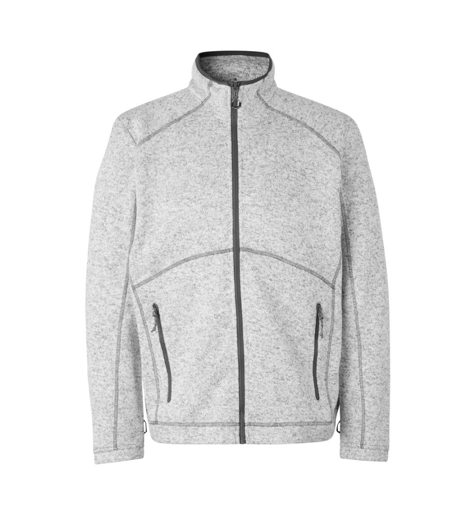 Id Fleece Jakke 0847 Grå Melange-small