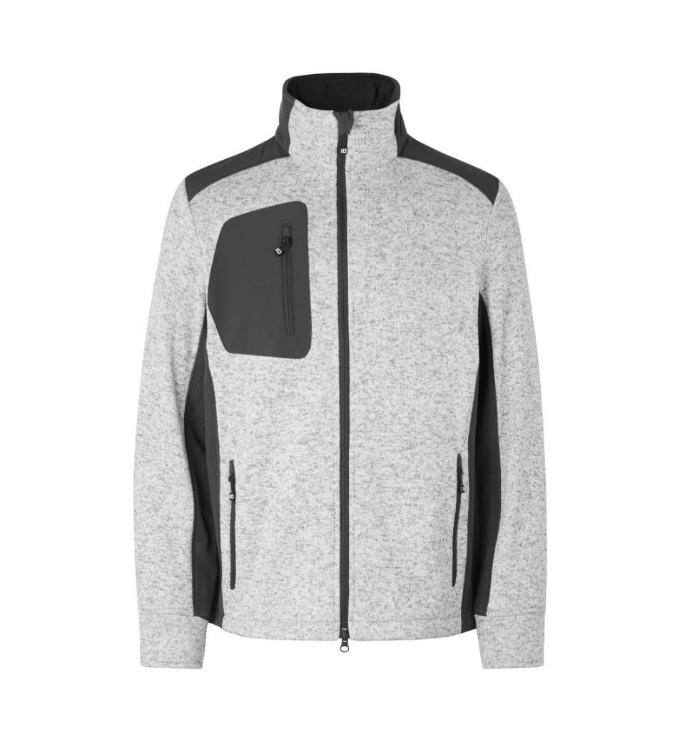 Id Fleece Jakke 0850 Grå Melange-small