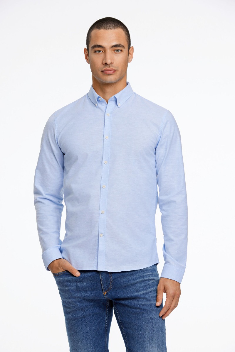 Lindbergh Oxford Skjorte 30-203174a-light Blue