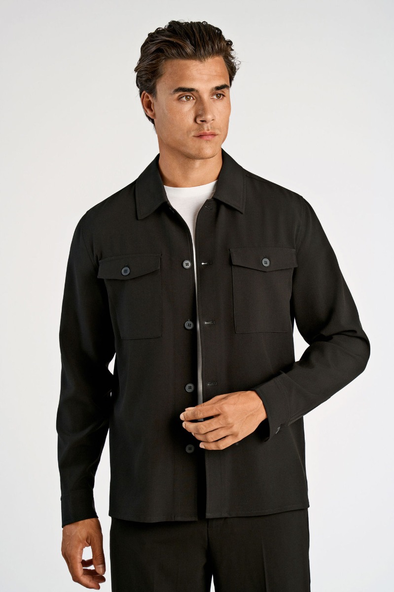 Lindbergh Superflex Overshirt 30-305044-black