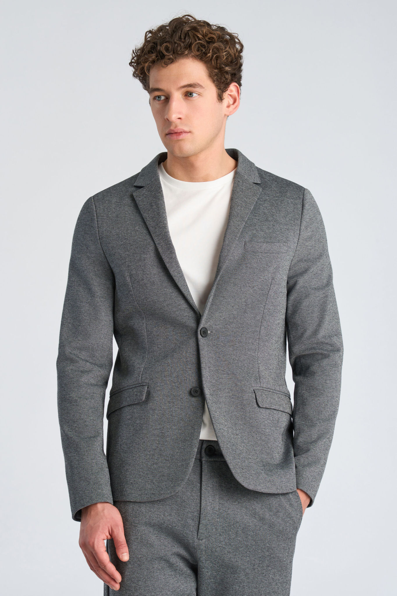 Lindbergh Superflex Blazer 30-32035-grey Mix-x-small