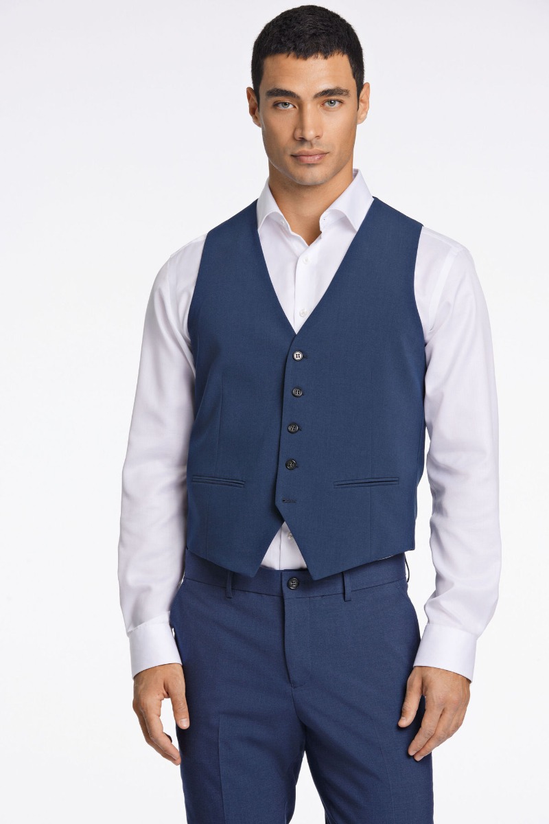 Lindbergh Vest 30-39040-blue Melange