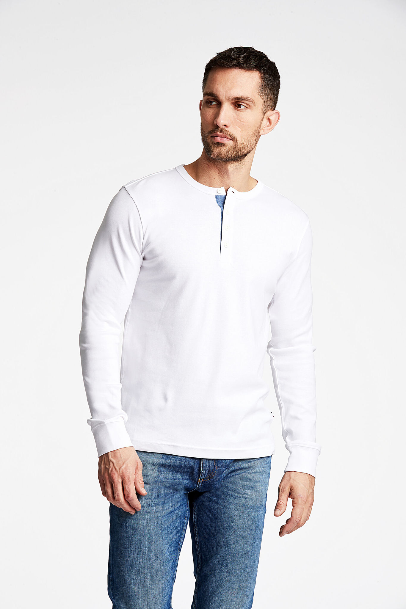 Lindbergh L/s Grandad T-shirt 30-420095-white-2x-large