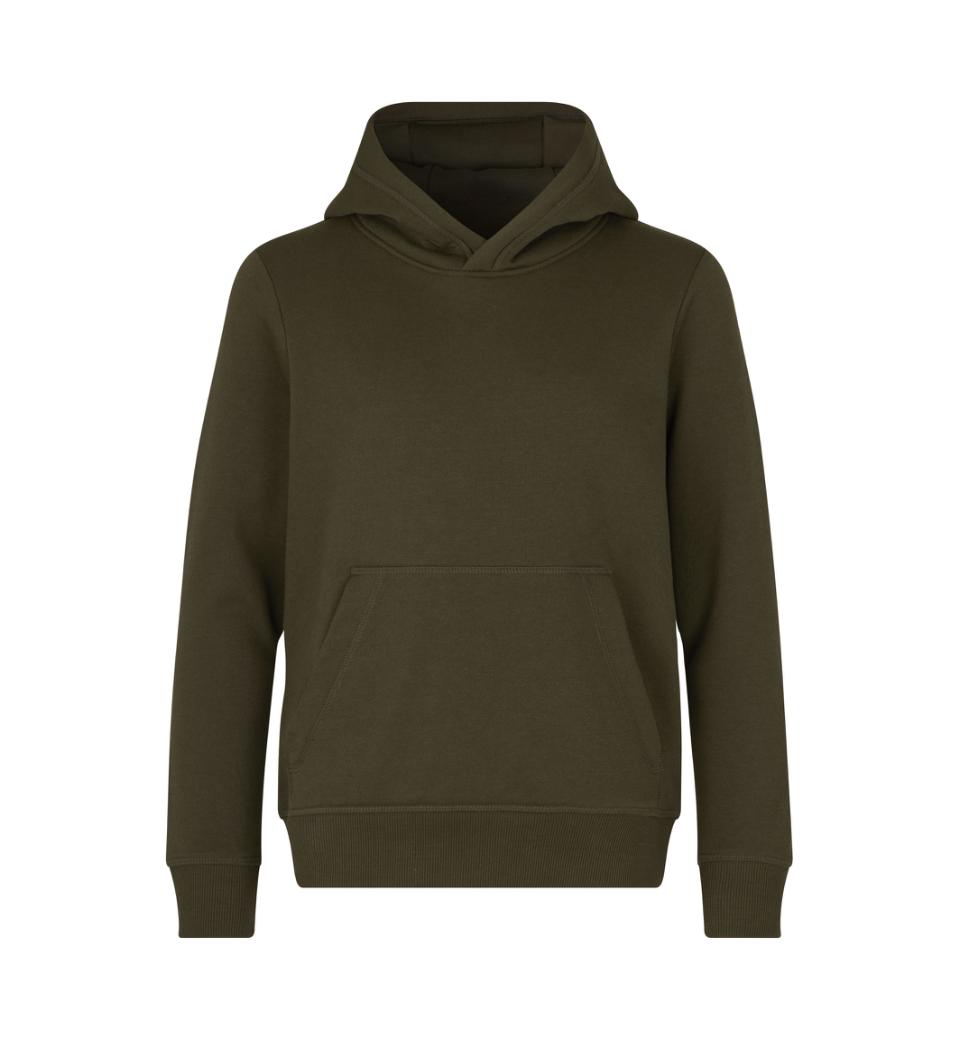 Id Kids Hoodie Oliven-børn 4 År / 6 År