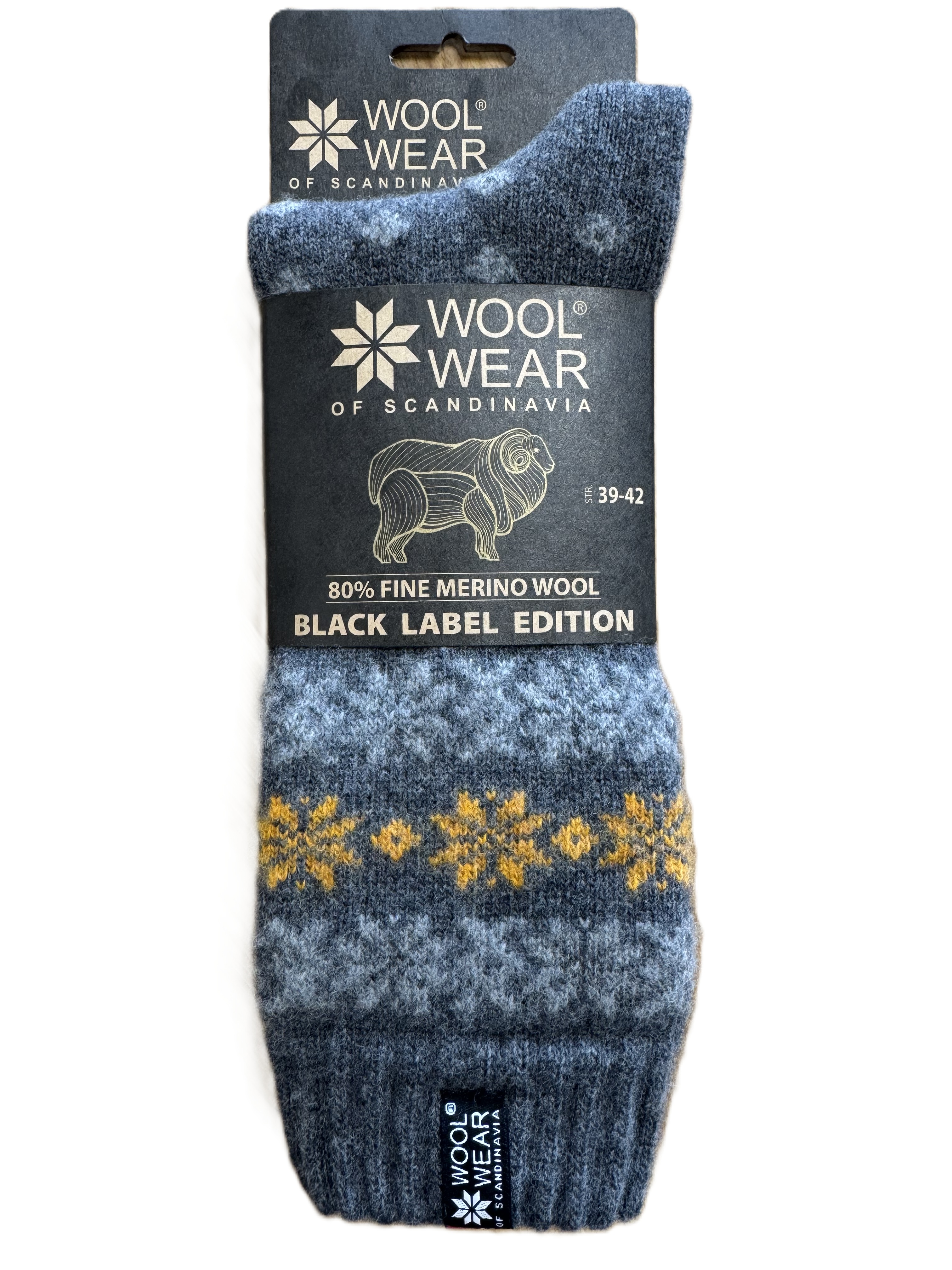 Wool Of Scandinavia Luksus Ragsokker 57 Koks/okker-35-38