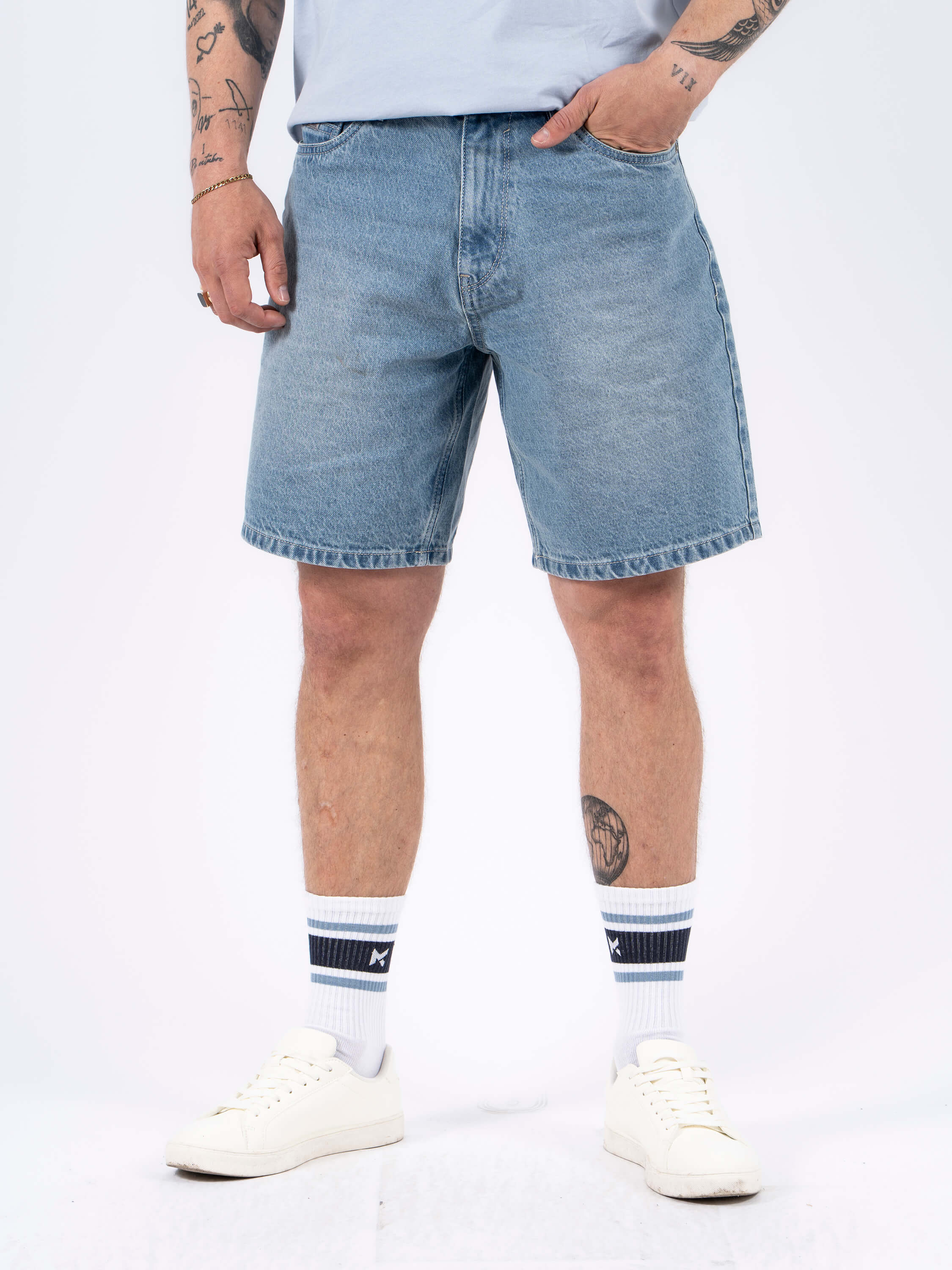 Marcus Denim Shorts 7000166-light Blue-30w