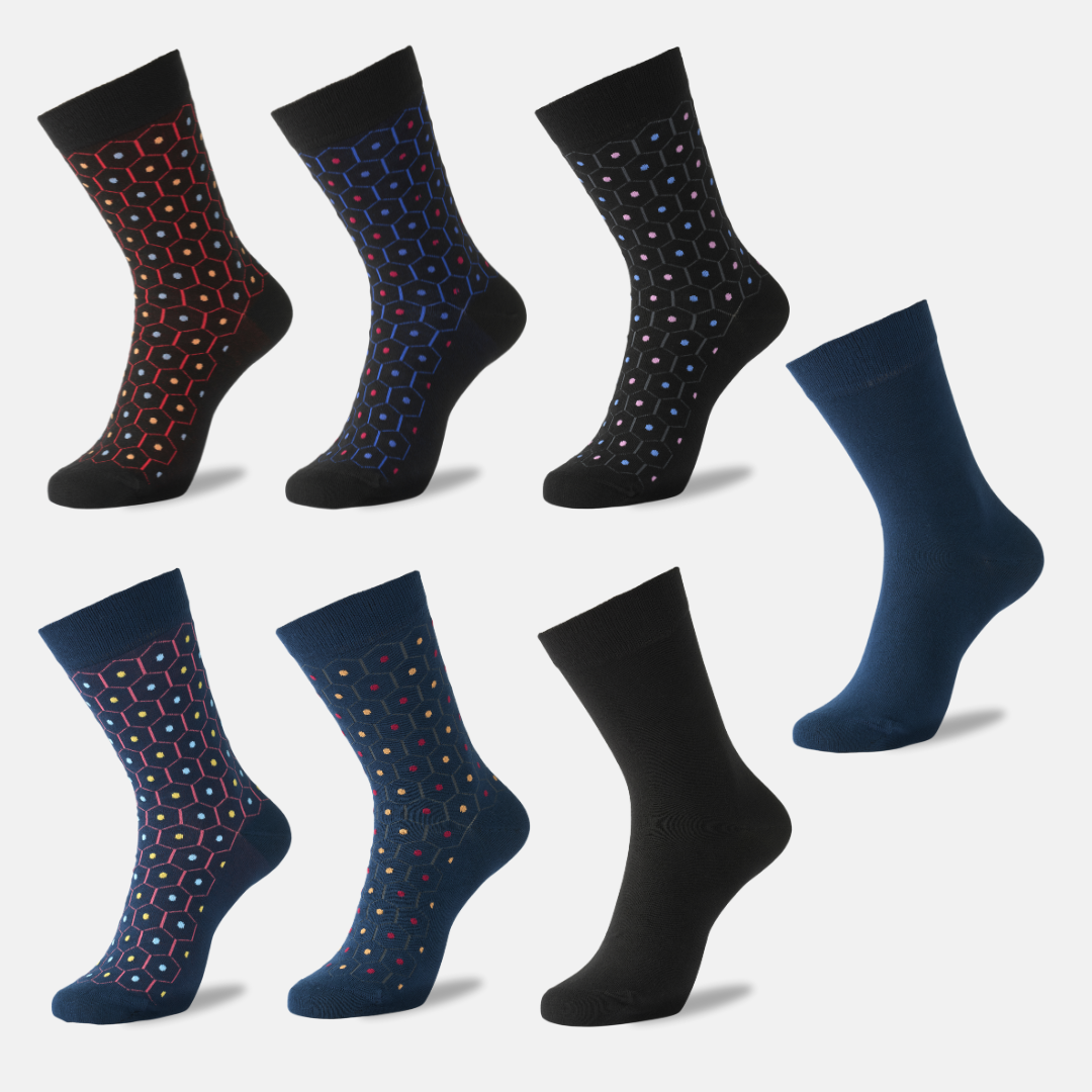 Iq Sox 7-pack Bambus Strømper Dots