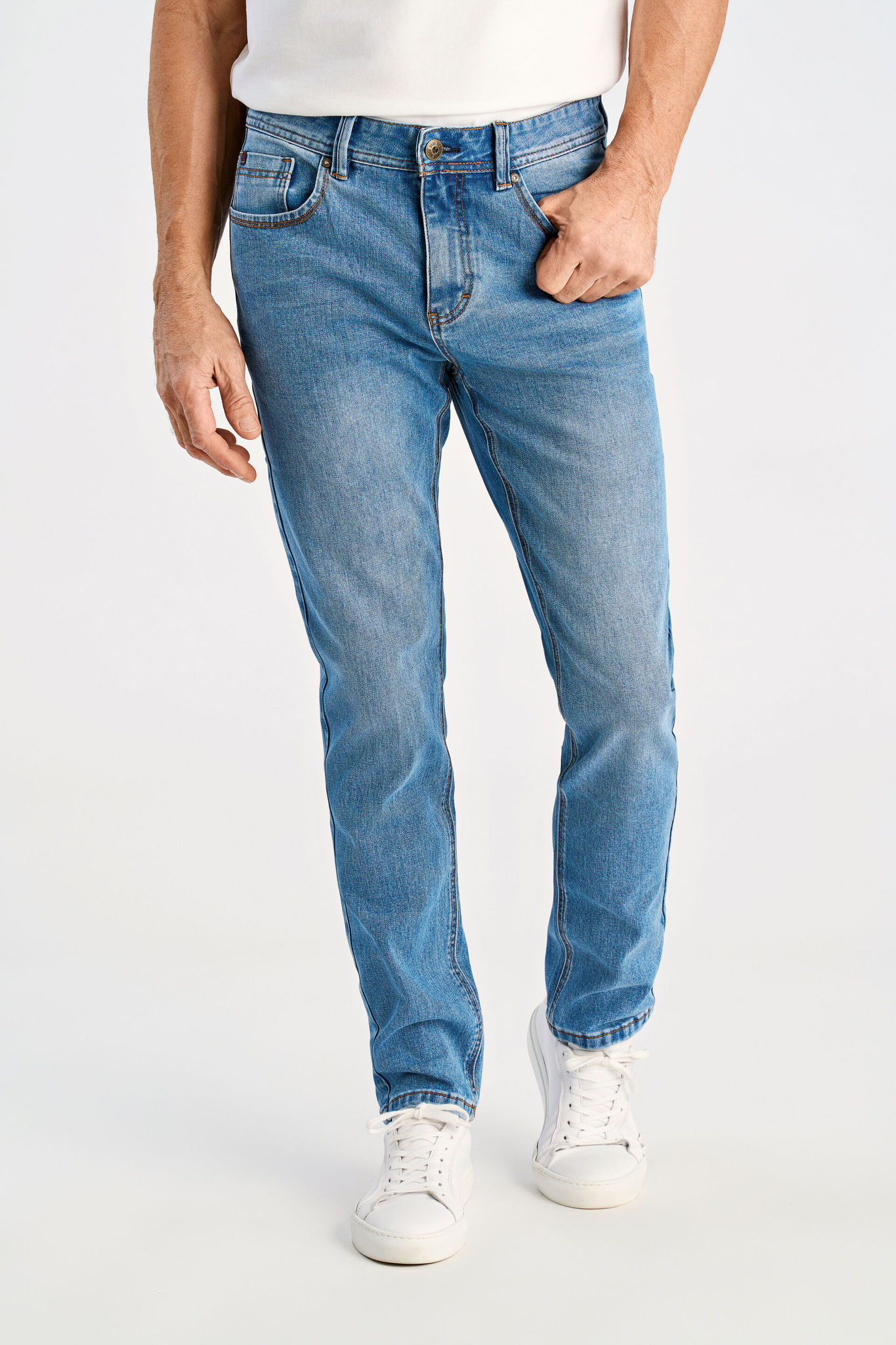 Bison Superflex Jeans 80-030000lw-light Wash-30w/34l