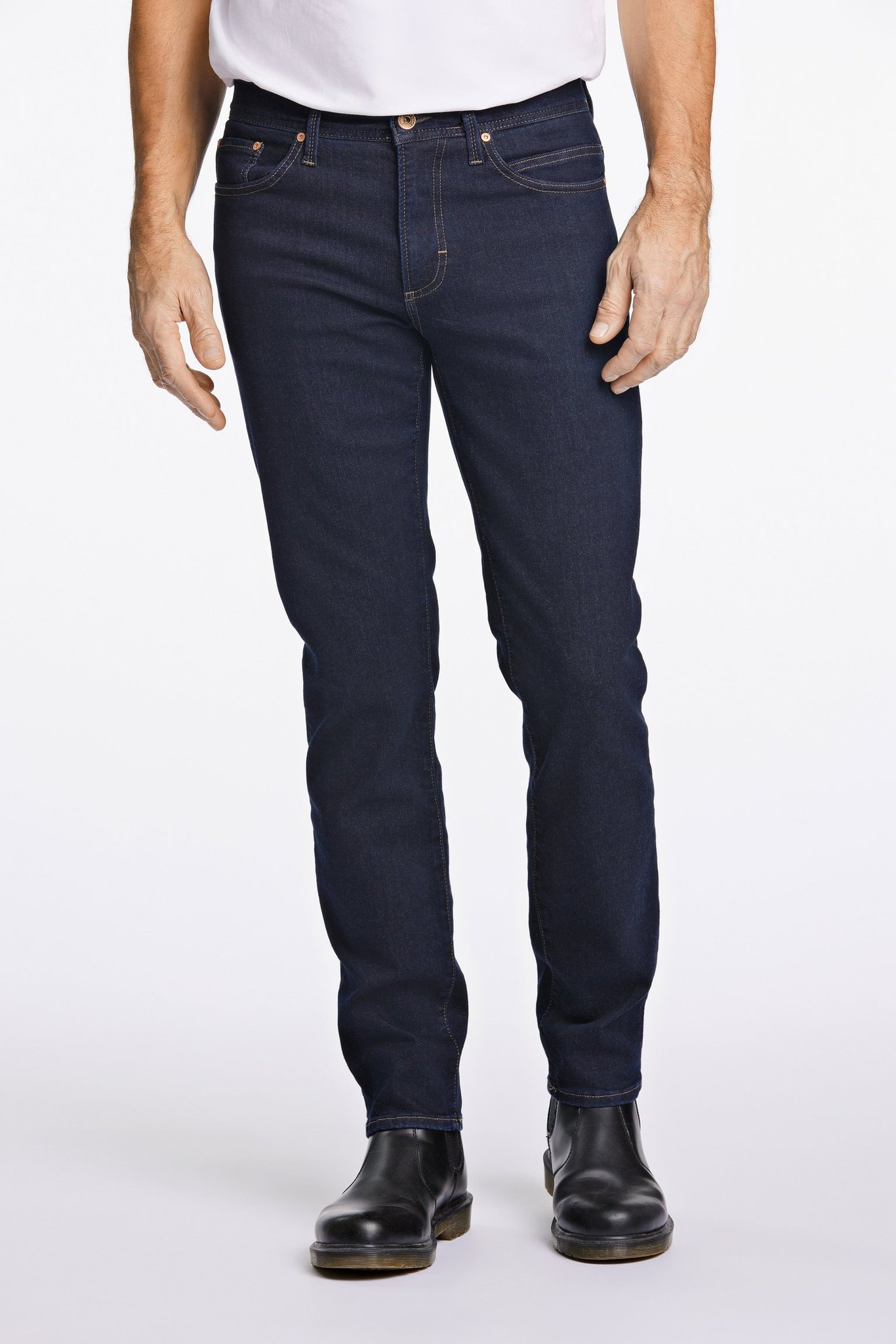 Bison Superflex Jeans 80-80-033000ran-raw Navy-30w/32l
