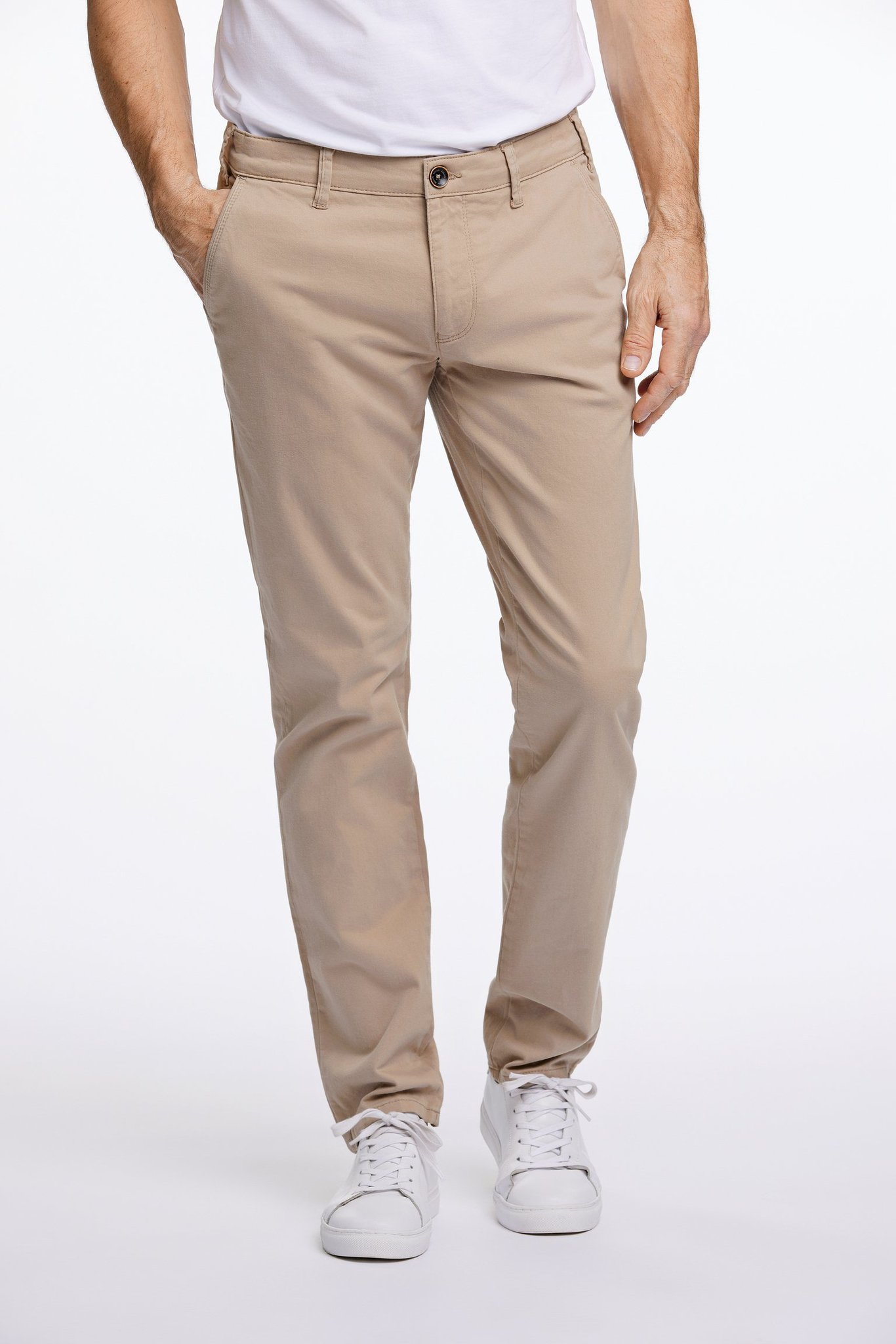 Bison Superflex Chino 80-047012-sand-33w/32l