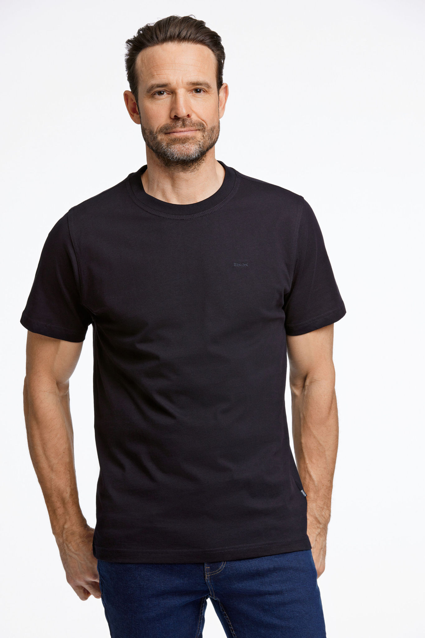 Bison T-shirt 80-40000-navy-large